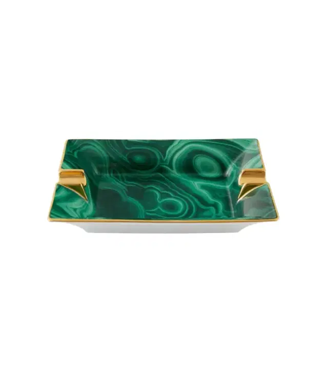 L'Objet Malachite ashtray