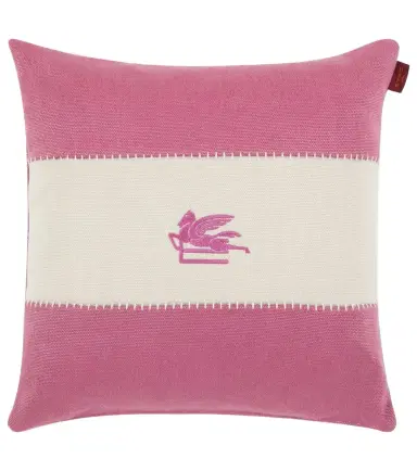 Etro Pegaso embroidered linen cushion | Thumbnail 1