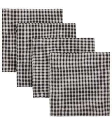 Once Milano Set of 4 gingham linen napkins | Thumbnail 1