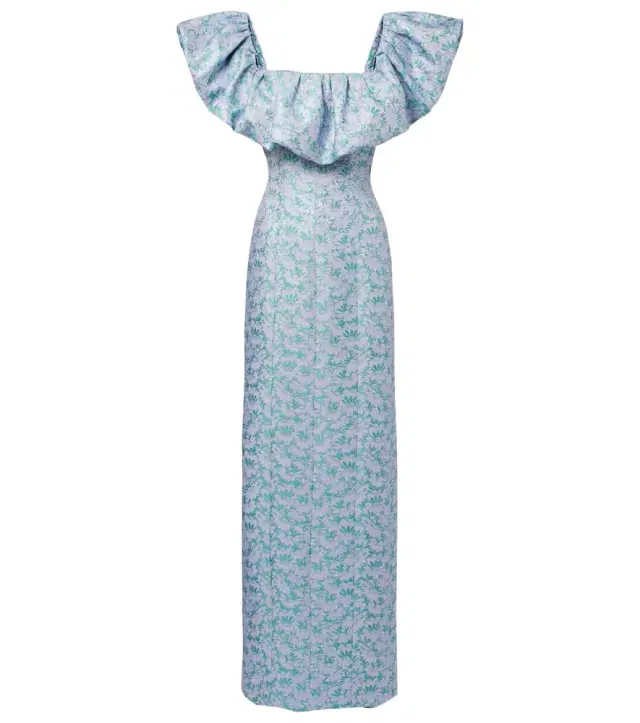 Markarian Rowan floral brocade gown