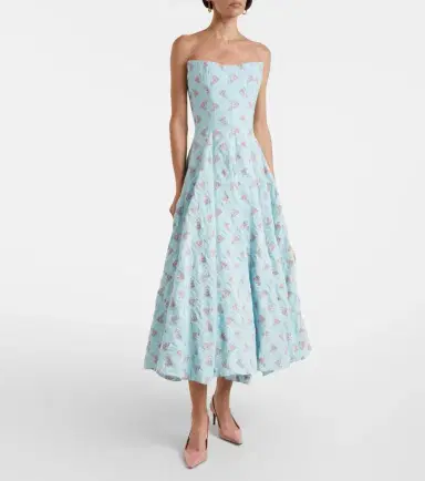 Markarian Rousseau floral cotton-blend midi dress | Thumbnail 4