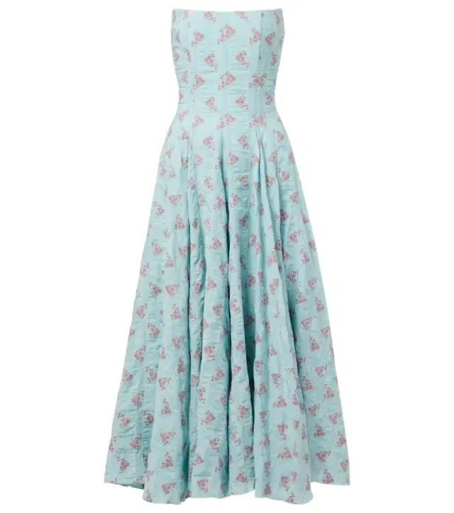 Markarian Rousseau floral cotton-blend midi dress
