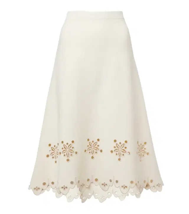Altuzarra Melly scalloped crêpe midi skirt