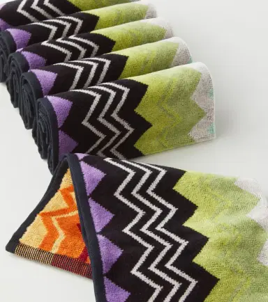 Missoni Giacomo Zigzag set of 6 cotton terry face towels | Thumbnail 4