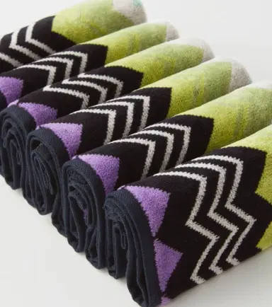 Missoni Giacomo Zigzag set of 6 cotton terry face towels | Thumbnail 5