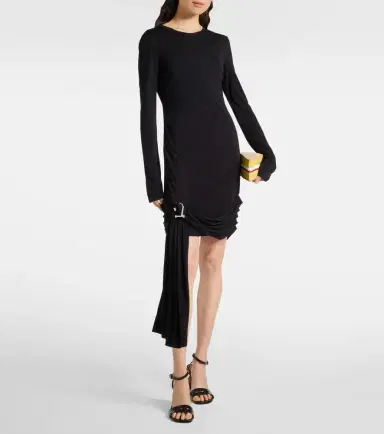 JW Anderson Draped jersey midi dress | Thumbnail 4
