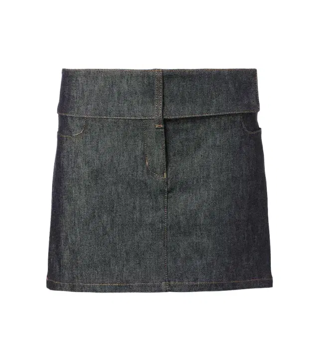 Courreges Courrèges Belted denim miniskirt