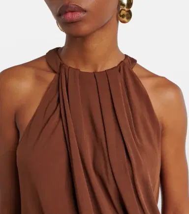 JW Anderson Draped halterneck crêpe top | Thumbnail 5