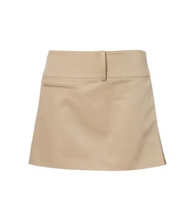 Courreges Courrèges Belted and pleated polycotton miniskirt
