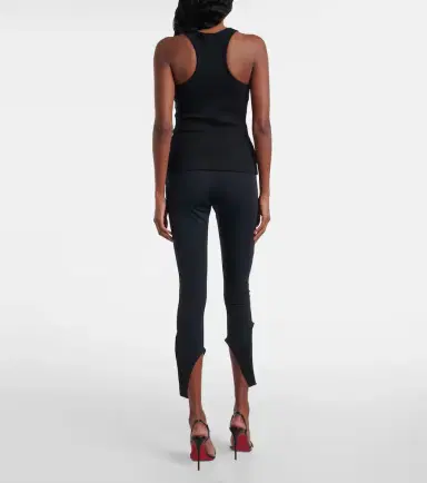 Courreges Courrèges Ribbed-knit cotton tank top | Thumbnail 3