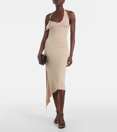 Courreges Courrèges Undressed asymmetrical midi dress | Thumbnail 3