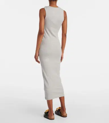 JW Anderson Logo embroidered cotton jersey maxi dress | Thumbnail 5
