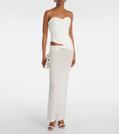 Alex Perry Draped crêpe jersey corset dress | Thumbnail 5