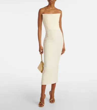 Alex Perry Crêpe midi dress | Thumbnail 4 Alex Perry Crêpe midi dress | Thumbnail 4