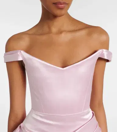 Alex Perry Draped duchess satin minidress | Thumbnail 5 Alex Perry Draped duchess satin minidress | Thumbnail 5