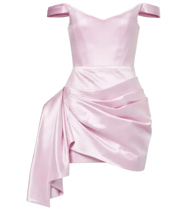 Alex Perry Draped duchess satin minidress