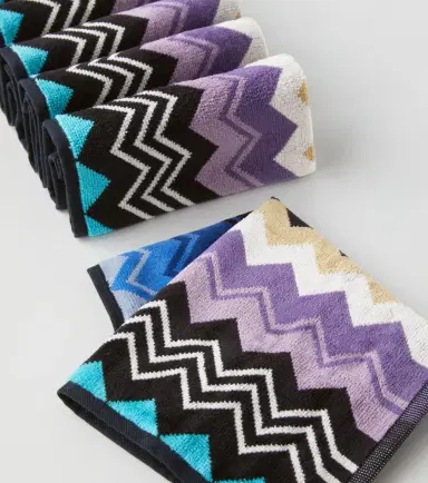 Missoni Giacomo Zigzag set of 6 terry face towels | Thumbnail 3