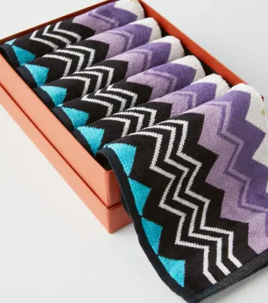 Missoni Giacomo Zigzag set of 6 terry face towels | Thumbnail 4