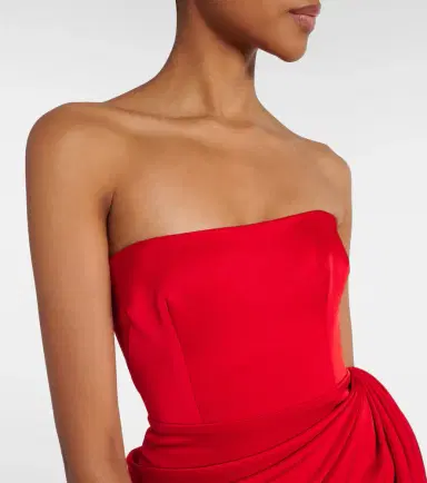 Alex Perry Draped crêpe satin gown | Thumbnail 2