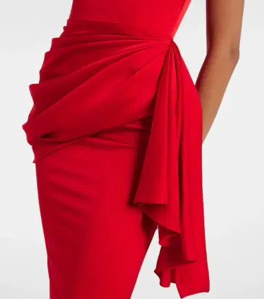 Alex Perry Draped crêpe satin gown | Thumbnail 6