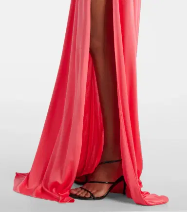 The New Arrivals Ilkyaz Ozel Tanit draped satin gown | Thumbnail 6
