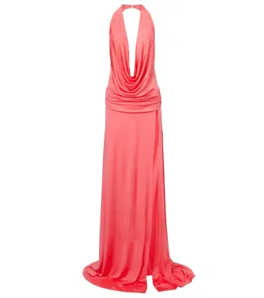 The New Arrivals Ilkyaz Ozel Tanit draped satin gown | Thumbnail 1