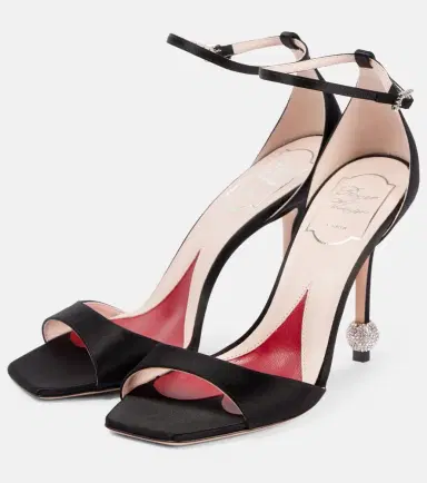 Roger Vivier Jewel 100 embellished satin sandals | Thumbnail 3 Roger Vivier Jewel 100 embellished satin sandals | Thumbnail 3