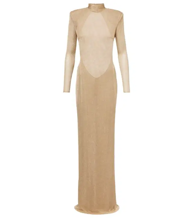 The New Arrivals Ilkyaz Ozel Donyale knitted lamé gown