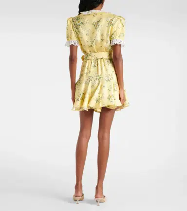 Rodarte Satin and broderie anglaise minidress | Thumbnail 3