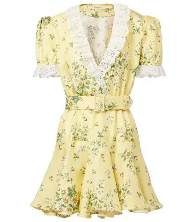 Rodarte Satin and broderie anglaise minidress | Thumbnail 1