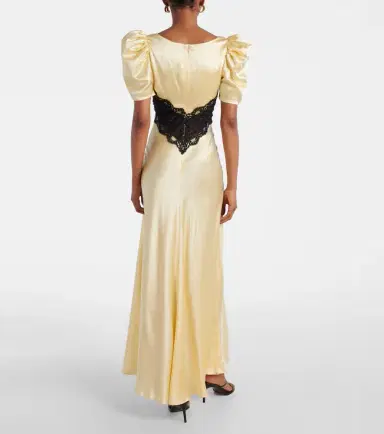 Rodarte Lace-trimmed silk charmeuse gown | Thumbnail 2 Rodarte Lace-trimmed silk charmeuse gown | Thumbnail 2