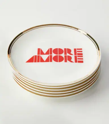 Bitossi More Amore set of 6 porcelain dessert plates | Thumbnail 2