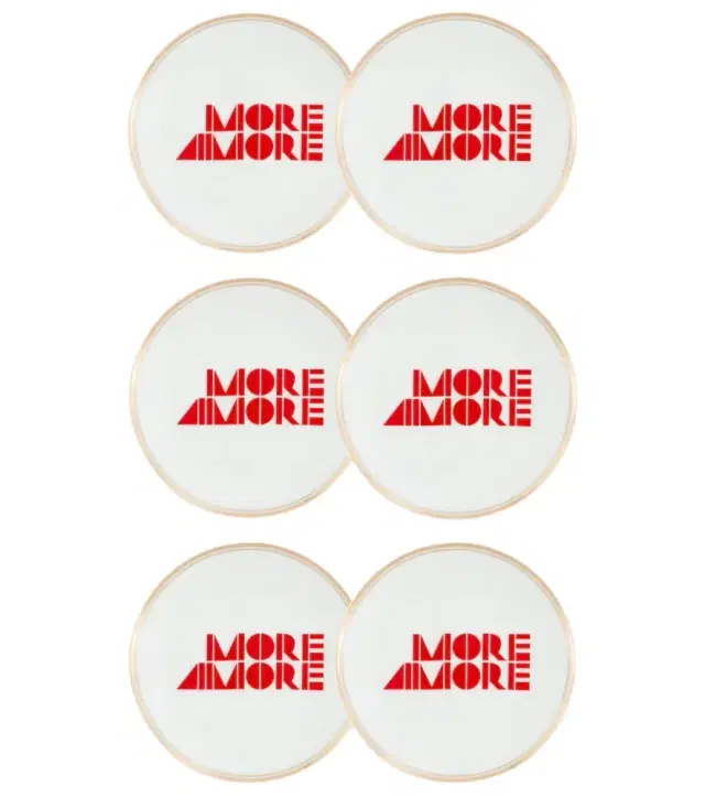 Bitossi More Amore set of 6 porcelain dessert plates