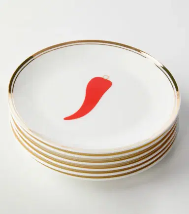Bitossi Chilli Pepper set of 6 bread plates | Thumbnail 2