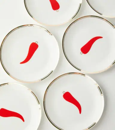 Bitossi Chilli Pepper set of 6 bread plates | Thumbnail 4