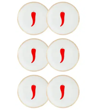Bitossi Chilli Pepper set of 6 bread plates | Thumbnail 1