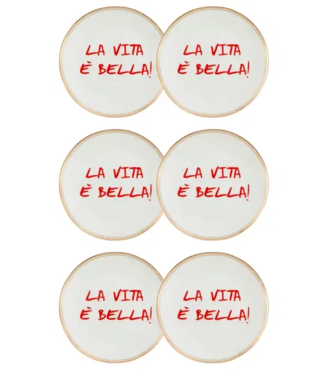 Bitossi La Vita È Bella set of 6 plates