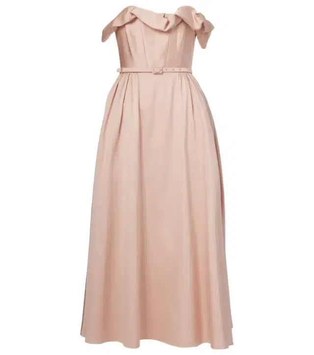 Roland Mouret Strapless ruffled midi dress