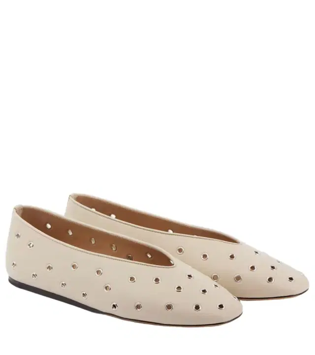 Le Monde Beryl Le Monde Béryl Regency embellished leather ballet flats