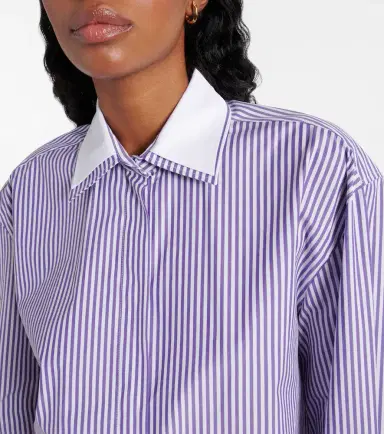 Max Mara Tubinga striped poplin shirt | Thumbnail 2 Max Mara Tubinga striped poplin shirt | Thumbnail 2