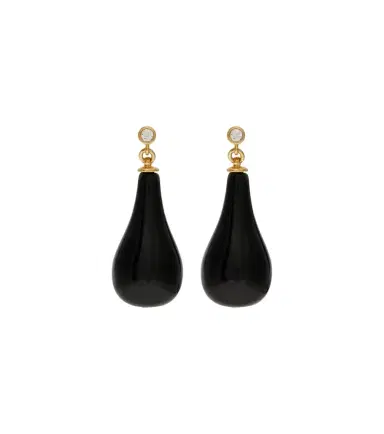 TOTEME Onyx gold-plated drop earrings | Thumbnail 1 TOTEME Onyx gold-plated drop earrings | Thumbnail 1