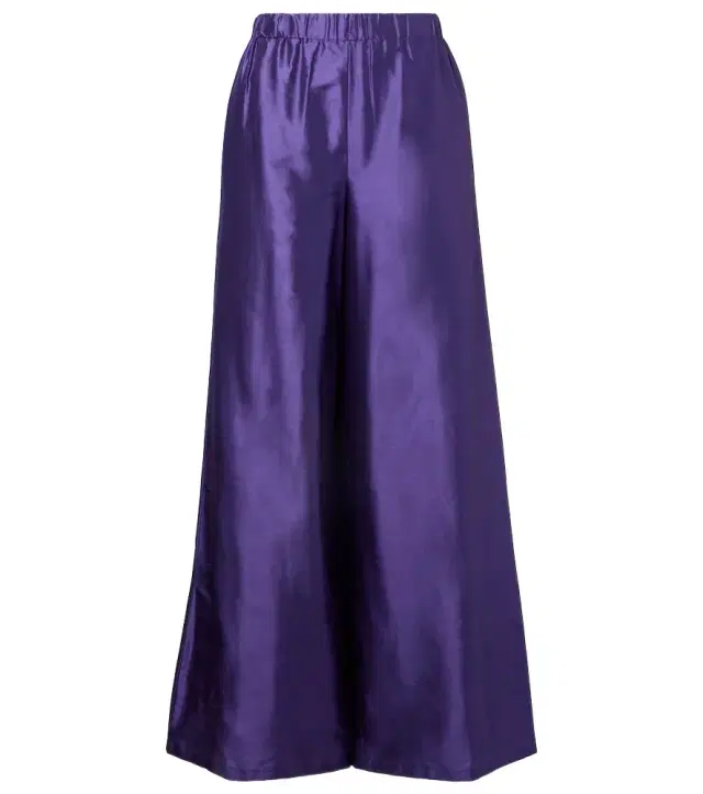 Max Mara Avio high-rise silk satin wide-leg pants