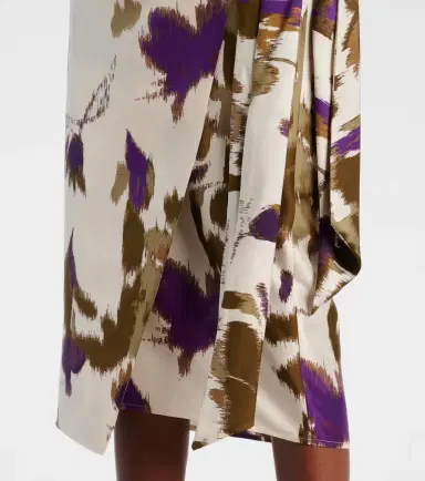 Max Mara Dritto printed silk wrap skirt | Thumbnail 4