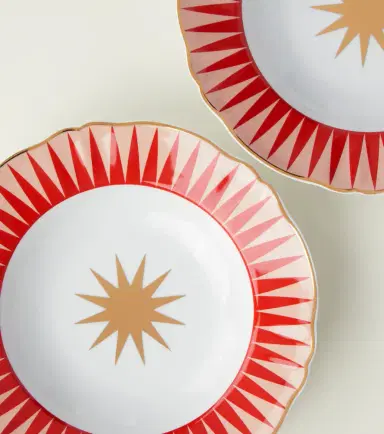 Bitossi Baleno set of 4 porcelain soup plates | Thumbnail 2