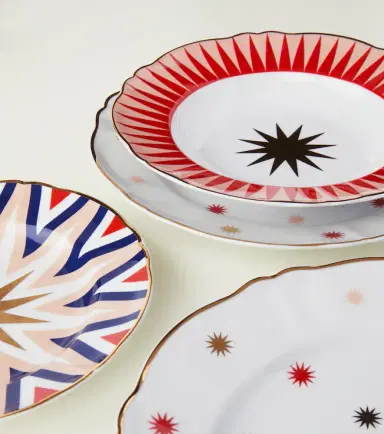 Bitossi Baleno set of 4 porcelain soup plates | Thumbnail 3