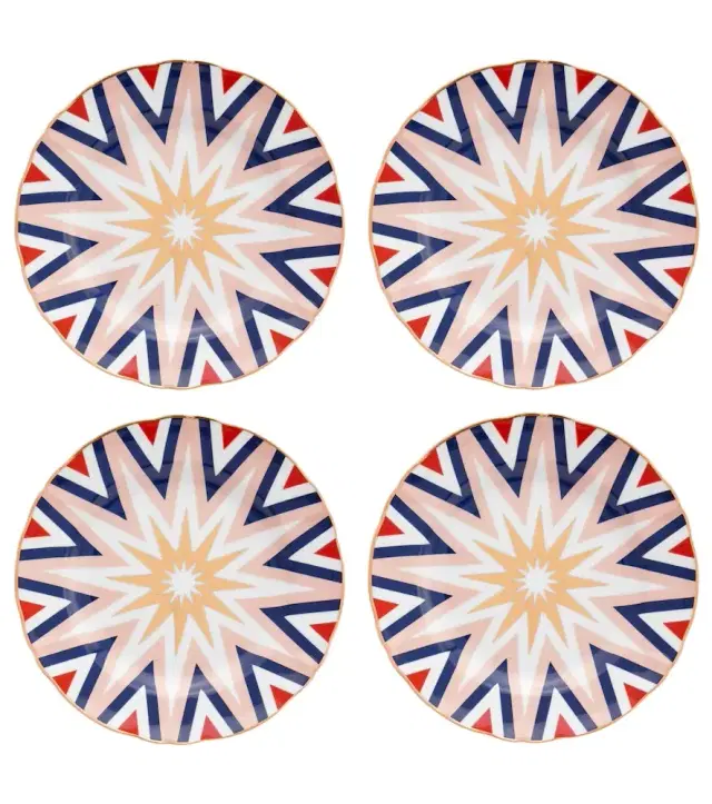 Bitossi Folgore set of 4 dessert plates