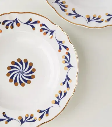 Bitossi Marino set of 4 porcelain soup plates | Thumbnail 2