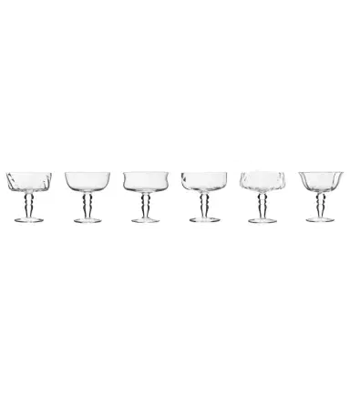 Bitossi Diseguale set of 6 champagne coupe glasses | Thumbnail 1