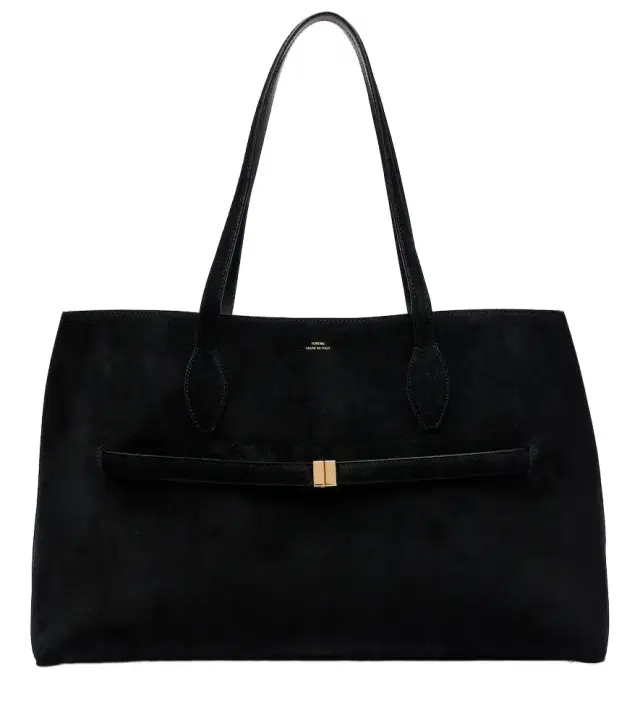 Large suede tote bag
