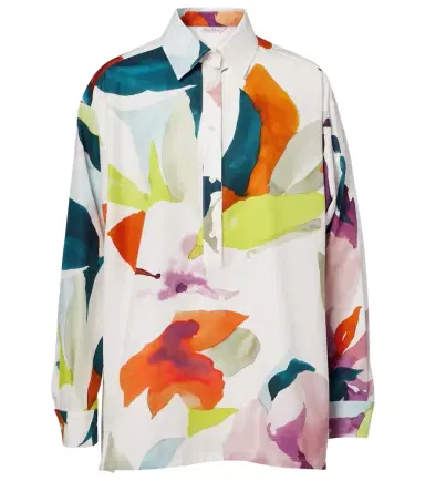 Max Mara Verace printed cotton top | Thumbnail 1 Max Mara Verace printed cotton top | Thumbnail 1